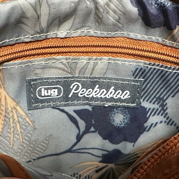 🤎Lug Peekaboo Convertible Wristlet Pouch- Copper Brown RFID NWOT - PHONE POCKET - Picture 7 of 11